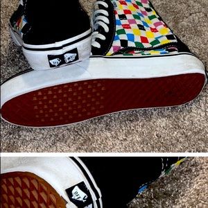 Multicoloured vans high top sneaker.